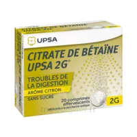 Citrate De Betaïne Upsa 2 G Comprimés Effervescents Sans Sucre Citron 2t/10 à Pau
