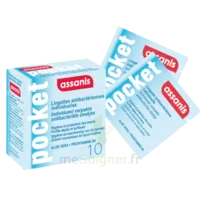 Assanis Pocket Lingette Antibactérienne Mains 10 Sachets à Pau
